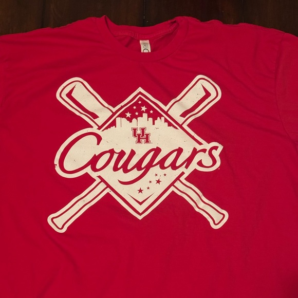 UofH Cougars Baseball Graphic T-Shirt XL - Picture 2 of 7